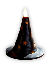 Mud Pie Halloween Flameless Candle Witch Hat Halloween Decoration