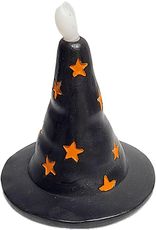 Mud Pie Halloween Flameless Candle Witch Hat Halloween Decoration