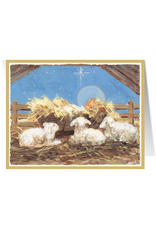 Caspari Boxed Christmas Cards 15pk Baby Jesus In The Manger
