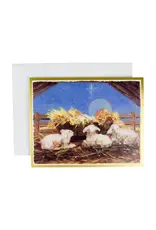 Caspari Boxed Christmas Cards 15pk Baby Jesus In The Manger