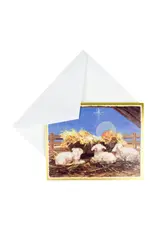 Caspari Boxed Christmas Cards 15pk Baby Jesus In The Manger