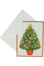 Caspari Boxed Christmas Cards 15pk Safari Tree