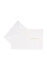 Caspari Boxed Christmas Cards 15pk Evergreens In Snowy Field
