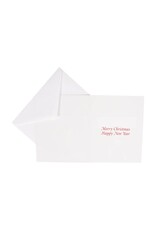 Caspari Boxed Christmas Cards 10pk Coral And Shell Wreath