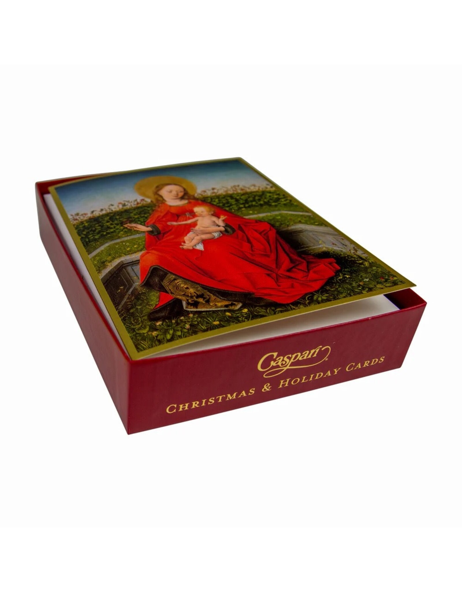 Caspari Boxed Christmas Cards 15pk Maria Of The Rose Bush
