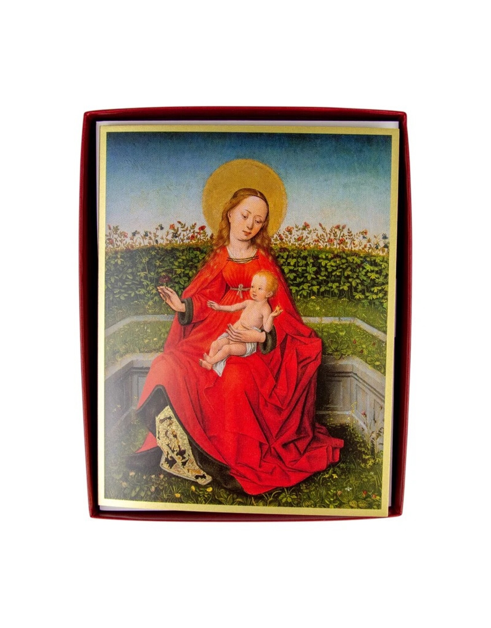 Caspari Boxed Christmas Cards 15pk Maria Of The Rose Bush