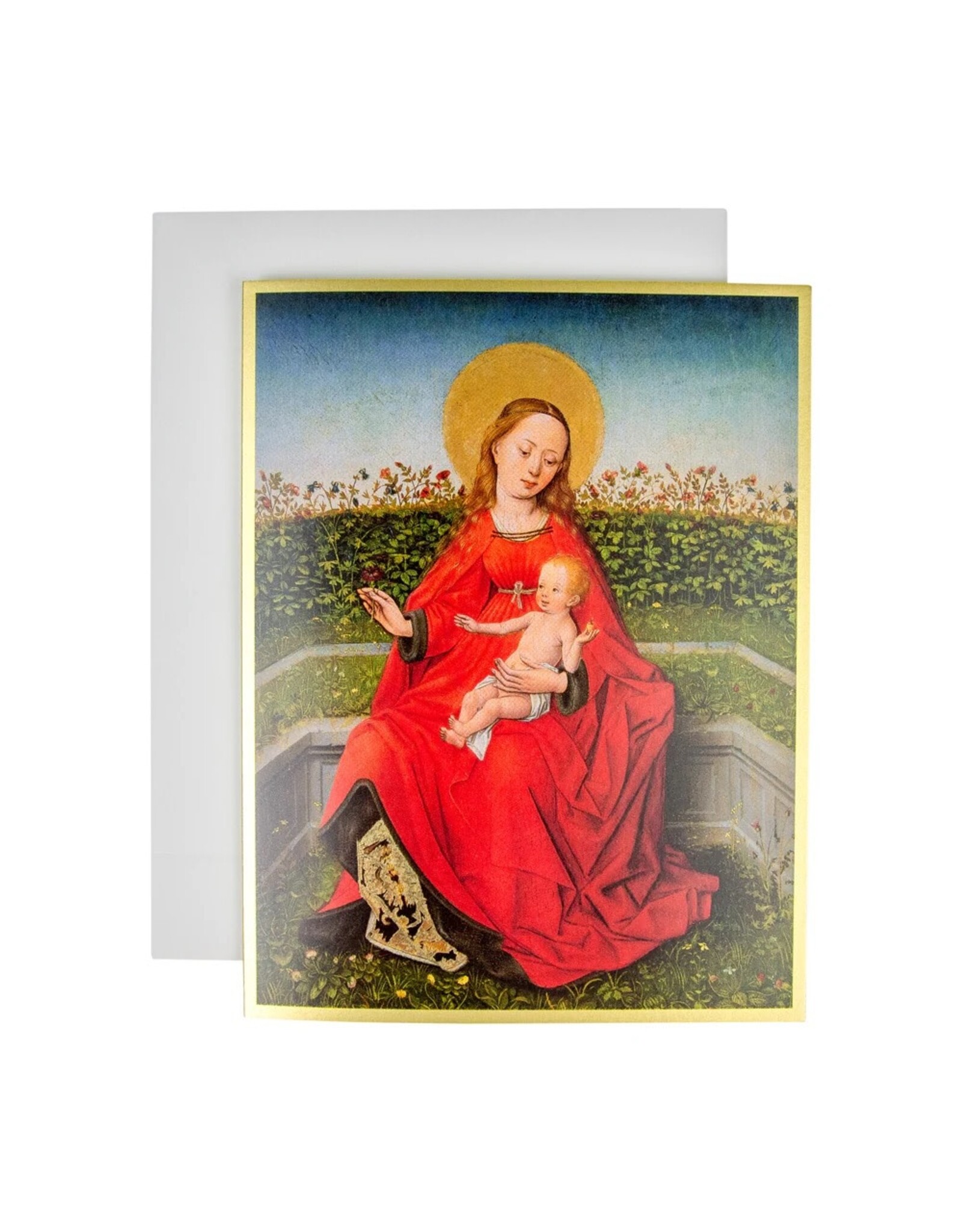 Caspari Boxed Christmas Cards 15pk Maria Of The Rose Bush