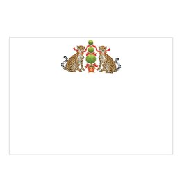 Caspari Correspondence Cards Boxed Set of 12 - Cheetahs And Topiary