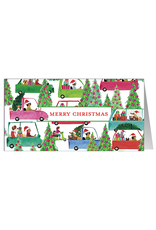 Caspari Christmas Money Holder Card 1ct Tree Shopping Money Card