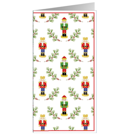 Caspari Christmas Money Holder Card 1ct Little Nutcrackers Money Card