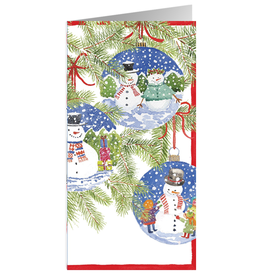 Caspari Christmas Money Holder Card 1ct Snowman Ornaments Money Card