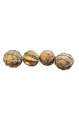 DIGS-N-GIFTS Home Decor 3 Inch Balls Spheres Orbs 4pc Set Vintage Gold