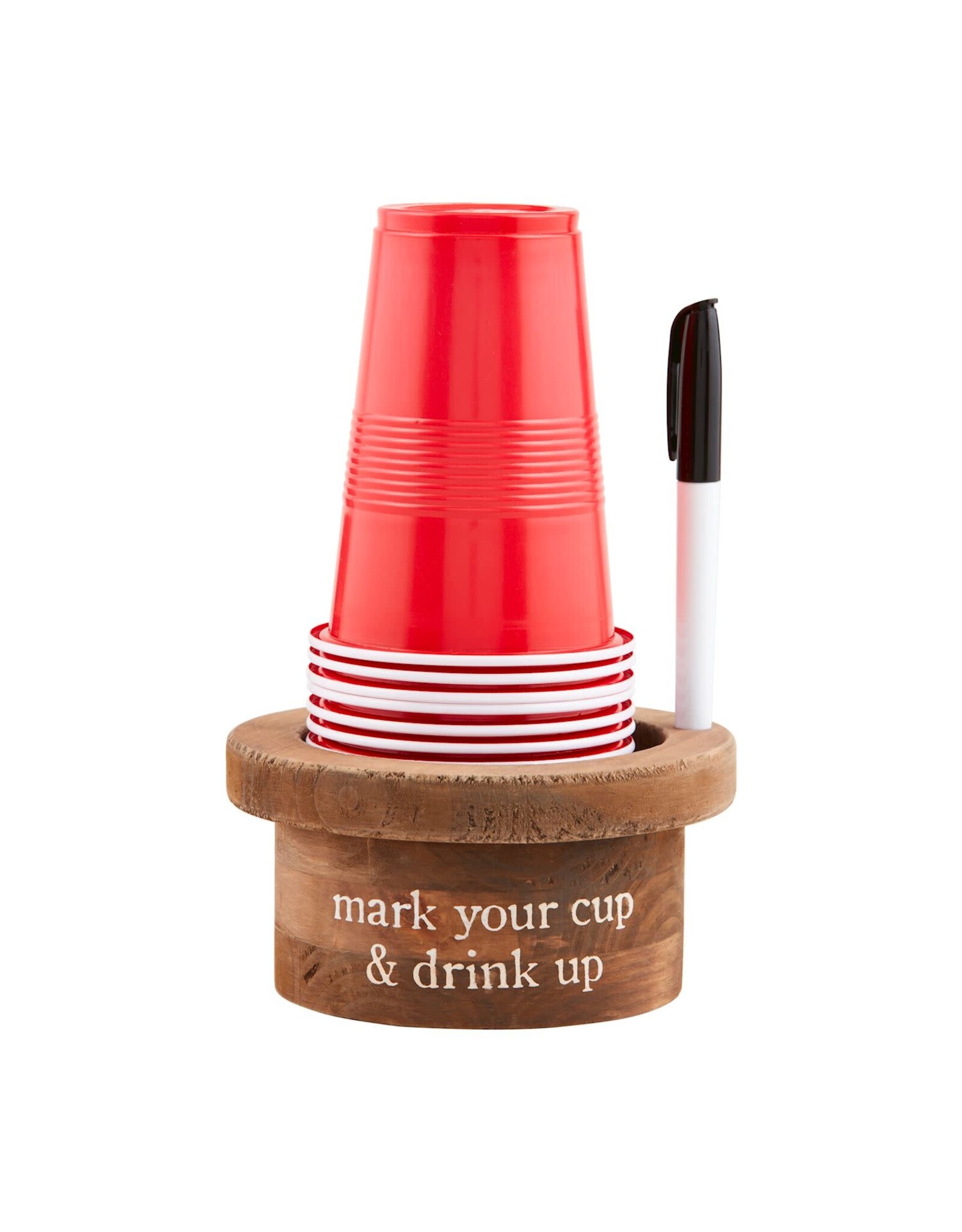Mud Pie Mark Your Cup | Disposable Cup Holder And Marker Set