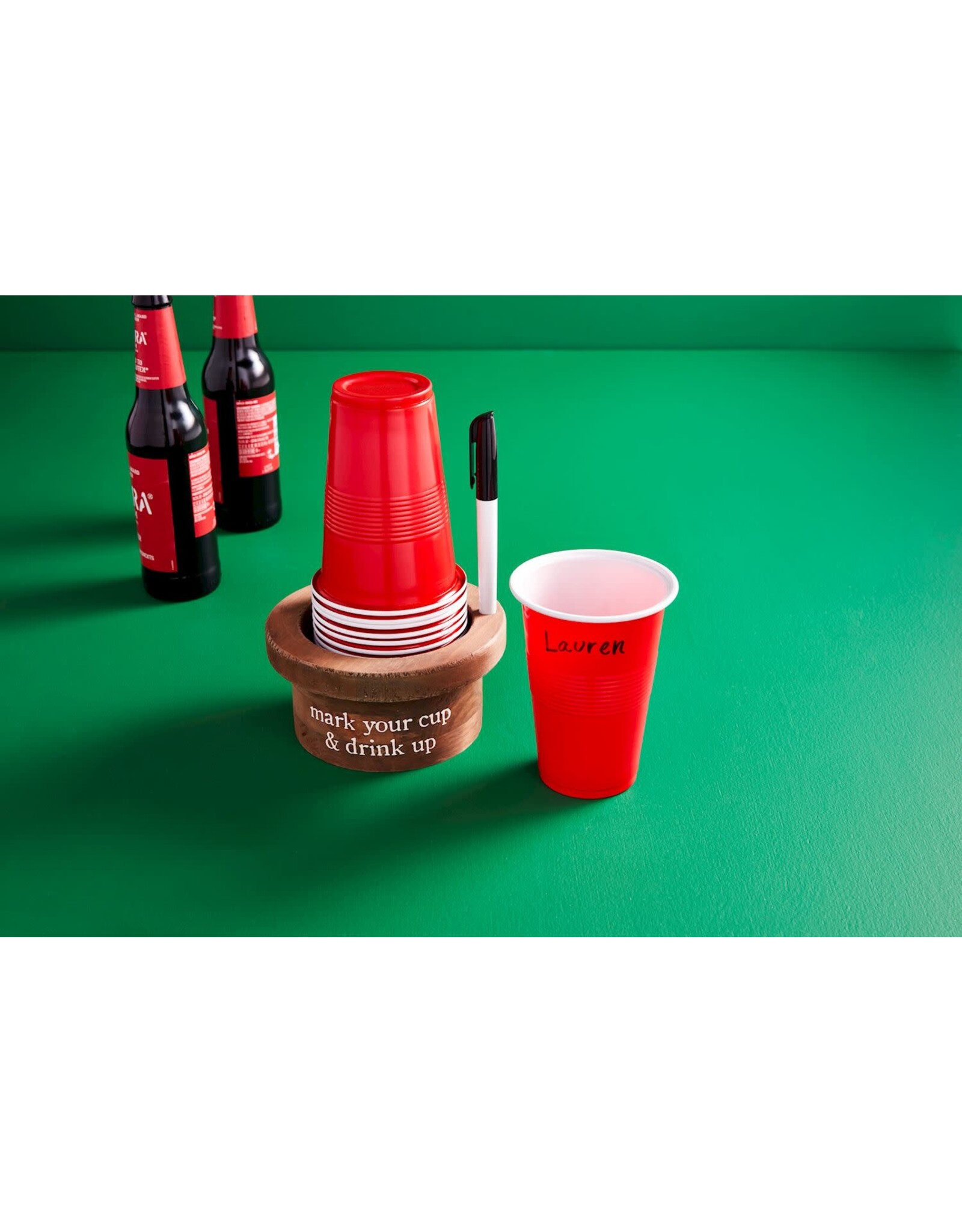 Mud Pie Mark Your Cup | Disposable Cup Holder And Marker Set