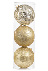 Darice Large Ball Ornaments Gold 3pk 150mm Shatter-Proof -C