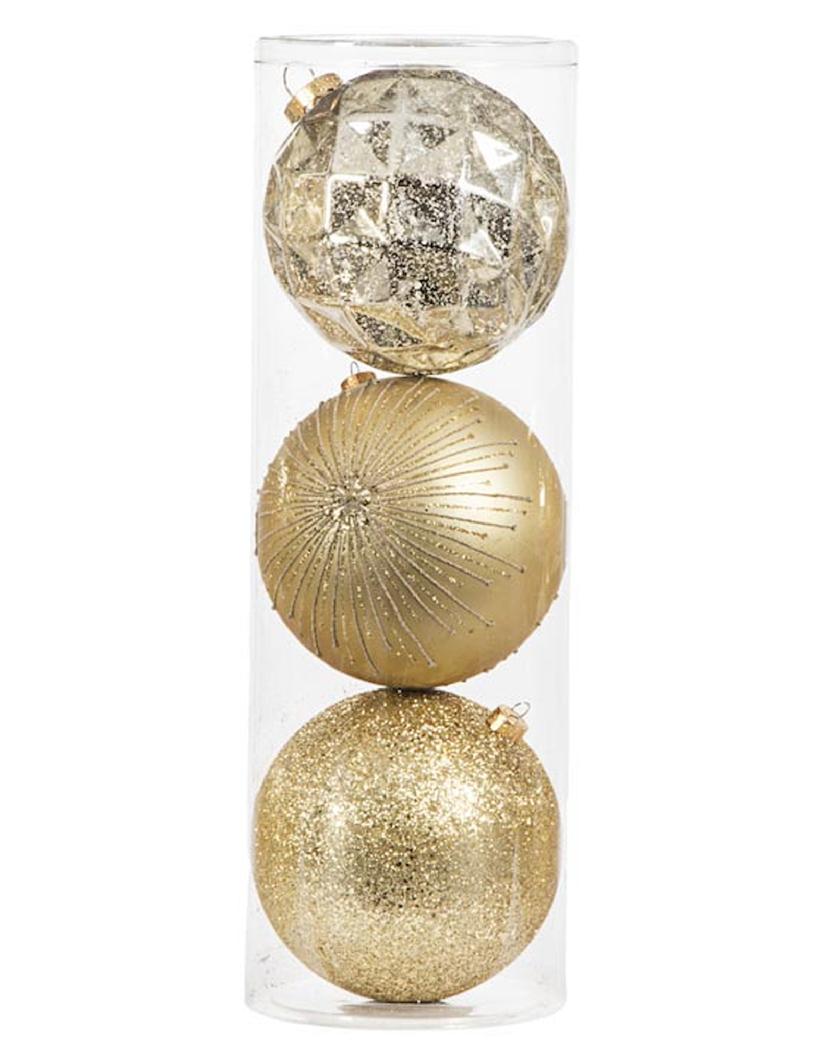 Darice Large Ball Ornaments Gold 3pk 150mm Shatter-Proof -C