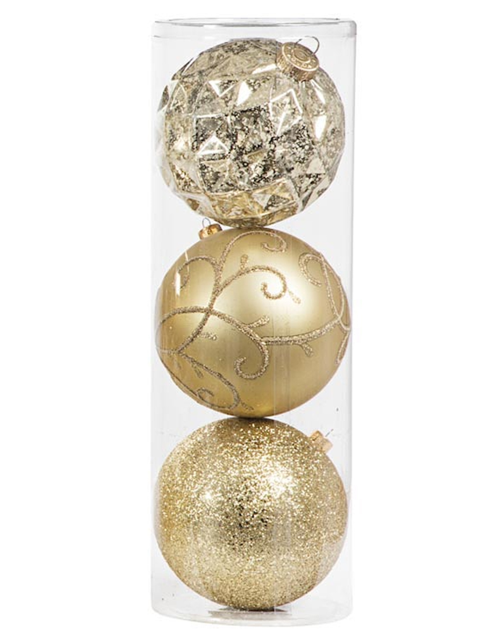 Darice Large Ball Ornaments Gold 3pk 150mm Shatter-Proof -E