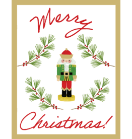 Caspari Little Nutcracker Merry Christmas Gift Enclosure Cards 4pk