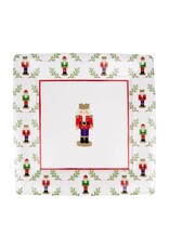 Caspari Christmas Paper Dinner Plates 8pk SQ Little Nutcrackers