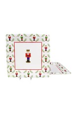 Caspari Christmas Paper Dinner Plates 8pk SQ Little Nutcrackers