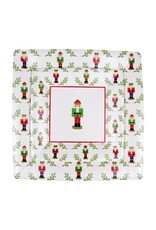 Caspari Christmas Paper Dinner Plates 8pk SQ Little Nutcrackers