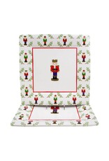Caspari Christmas Paper Dinner Plates 8pk SQ Little Nutcrackers