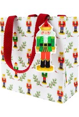 Caspari Christmas Gift Bag Small SQ 5.75x2.5D Little Nutcracker