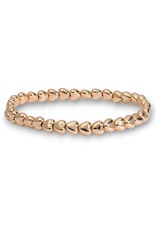 Periwinkle by Barlow Bracelets | Stretch Bracelet Charming Gold Beaded Hearts