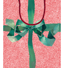 Caspari Christmas Gift Bag Lg 11.75x4.75x10 Tied With A Bow