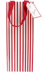 Caspari Christmas Wine And Bottle Gift Bag Stripes For Days