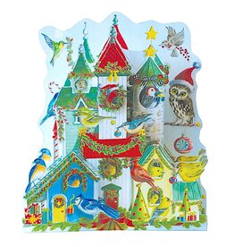 Caspari Christmas Advent Calendar 3D Christmas Birdhouse