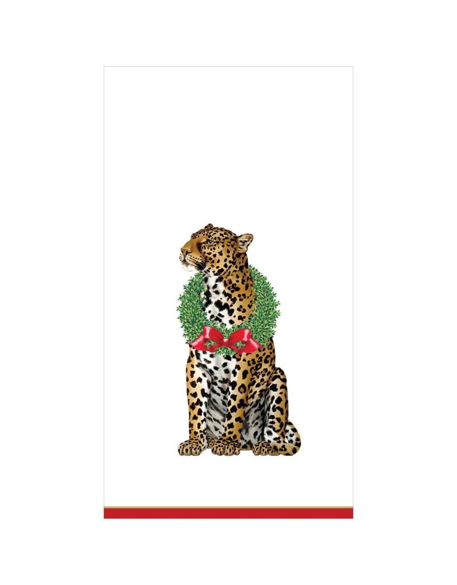 Caspari Christmas Guest Towel Napkins 15pk Wild Christmas