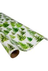 Caspari Christmas Gift Wrapping Paper 8ft White Christmas