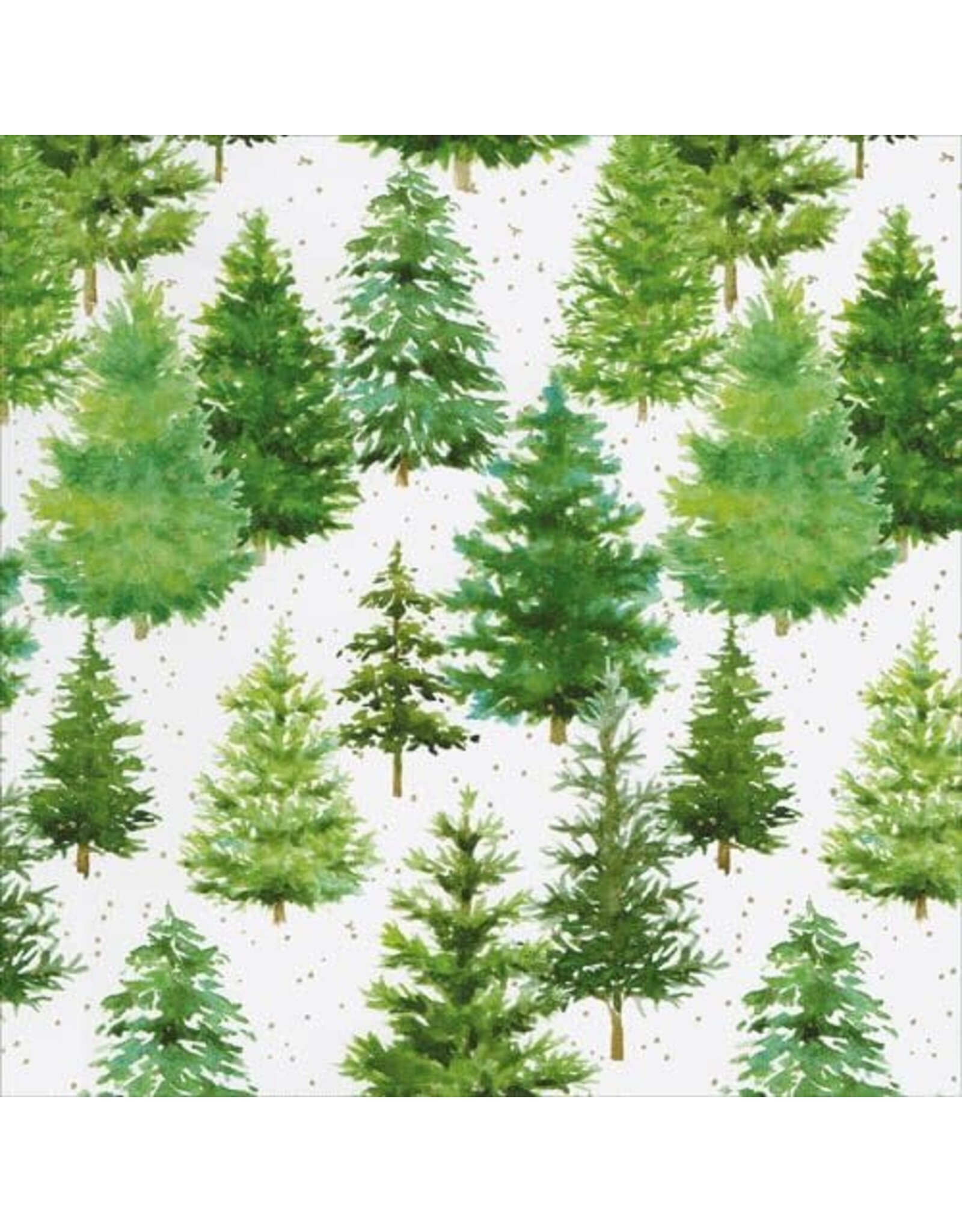 Caspari Christmas Gift Wrapping Paper 8ft White Christmas