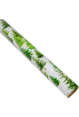 Caspari Christmas Gift Wrapping Paper 8ft White Christmas