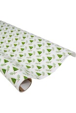 Caspari Christmas Gift Wrapping Paper 8ft Little Christmas Trees