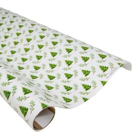 Caspari Christmas Gift Wrapping Paper 8ft Little Christmas Trees
