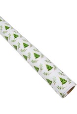 Caspari Christmas Gift Wrapping Paper 8ft Little Christmas Trees