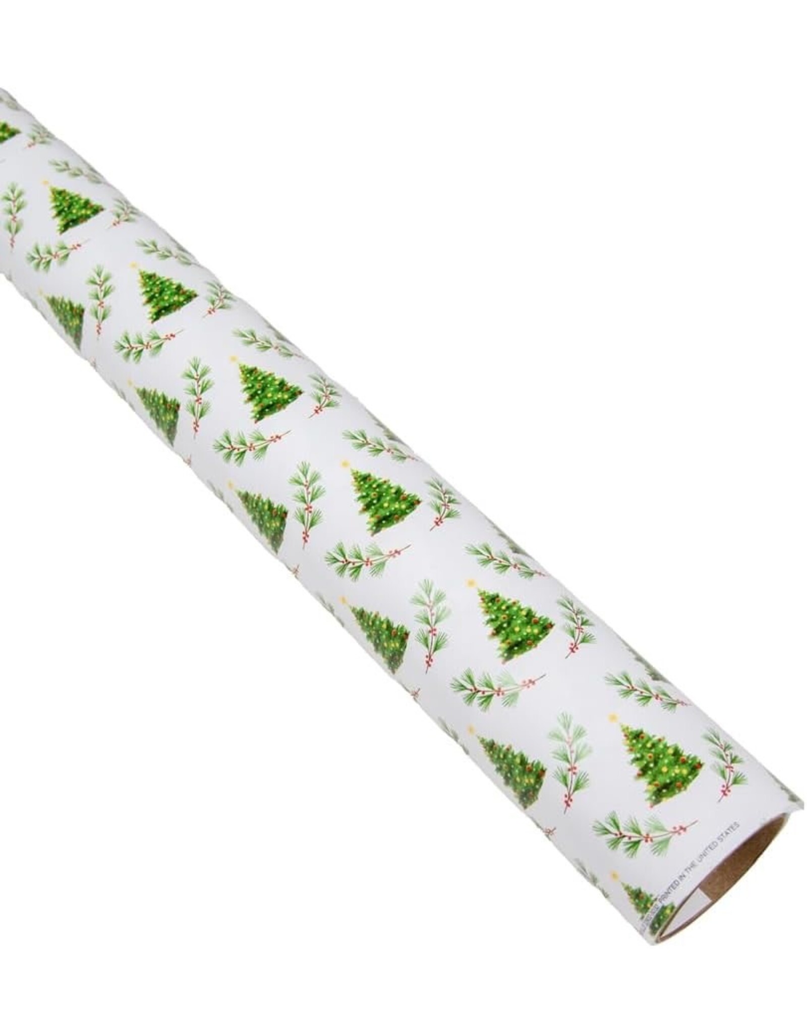 Caspari Christmas Gift Wrapping Paper 8ft Little Christmas Trees