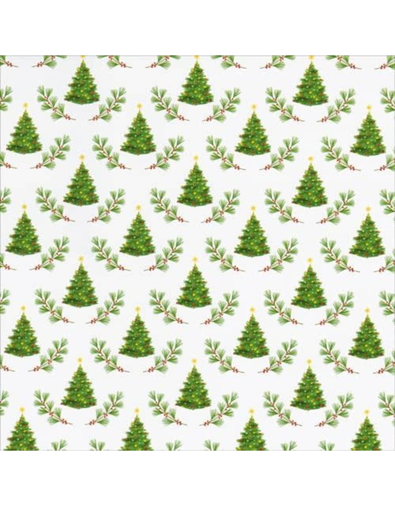 Caspari Christmas Gift Wrapping Paper 8ft Little Christmas Trees