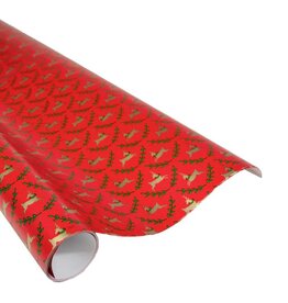 Caspari Christmas Gift Wrapping Paper 8ft Little Reindeer