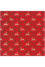 Caspari Christmas Gift Wrapping Paper 8ft Little Reindeer