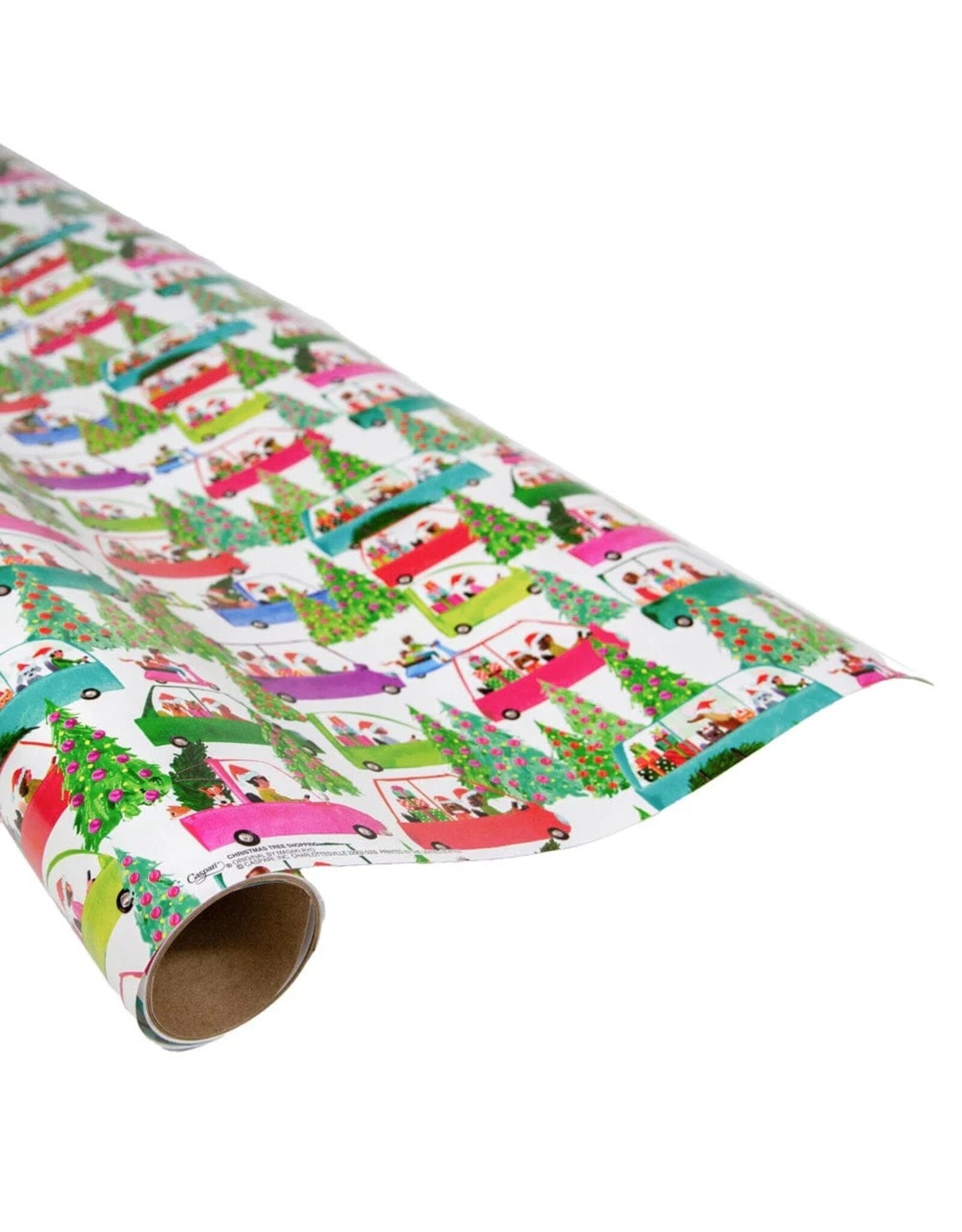 Caspari Christmas Gift Wrapping Paper 8ft Christmas Tree Shopping
