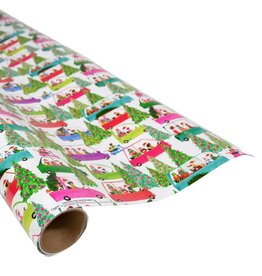 Caspari Christmas Gift Wrapping Paper 8ft Christmas Tree Shopping