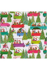 Caspari Christmas Gift Wrapping Paper 8ft Christmas Tree Shopping
