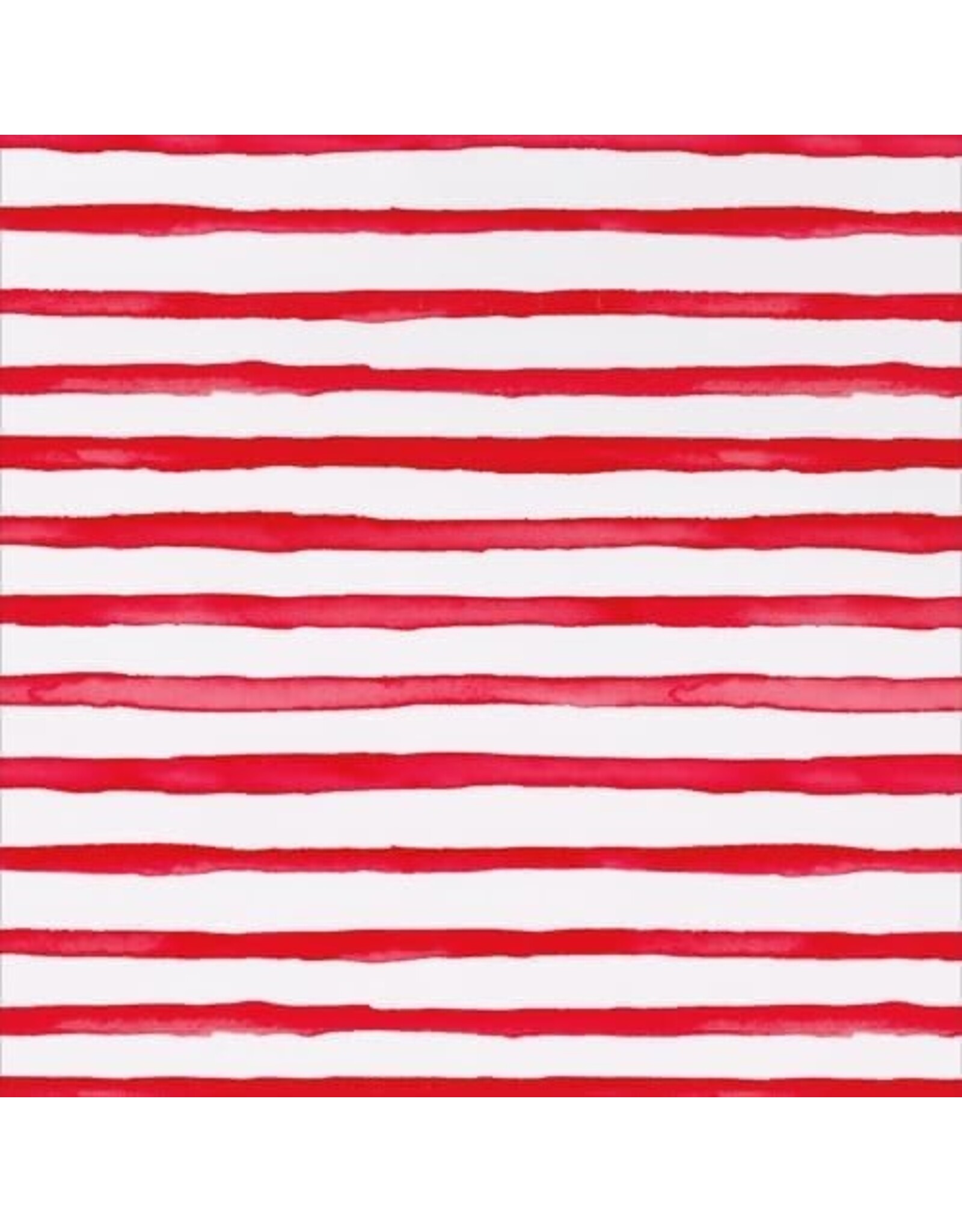 Caspari Christmas Gift Wrapping Paper 8ft Painterly Stripe Red White