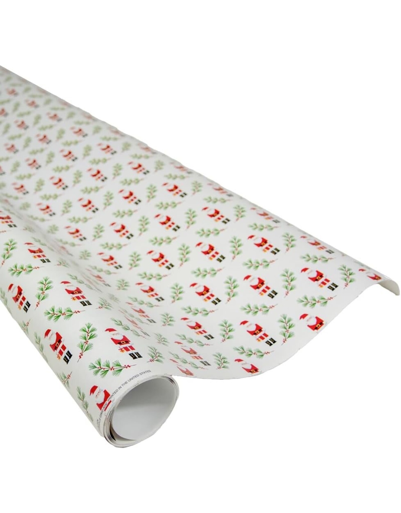 Caspari Christmas Gift Wrapping Paper 8ft Little Santas