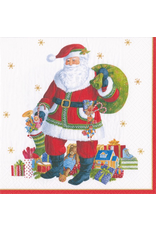 Caspari Christmas Paper Luncheon Napkins 20pk Santa Claus Lane