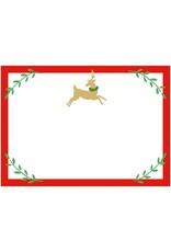 Caspari Christmas Name Tags Self Adhesive Labels 12pk Little Reindeer