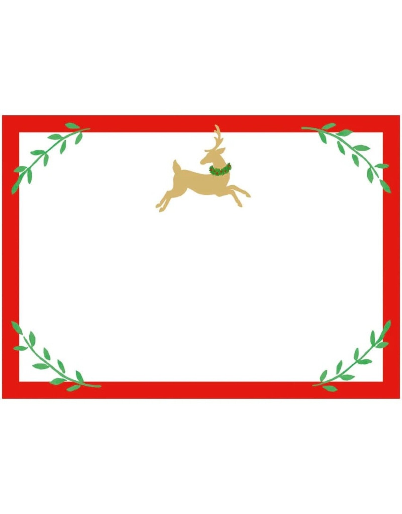 Caspari Christmas Name Tags Self Adhesive Labels 12pk Little Reindeer